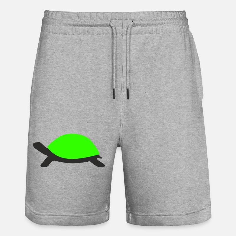 Tortue dessinée - Short de jogging bio TRAINER Stanley/Stella unisexe - gris chiné