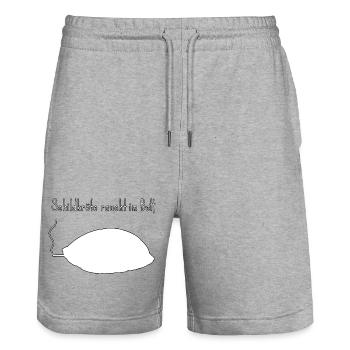 Schildkröte lustiger Wortwitz, zweideutiger Humor - Stanley/Stella Unisex Bio Joggingshorts Trainer  - Grau meliert - Vorne - Nik (191cm) & Marisol (170cm)