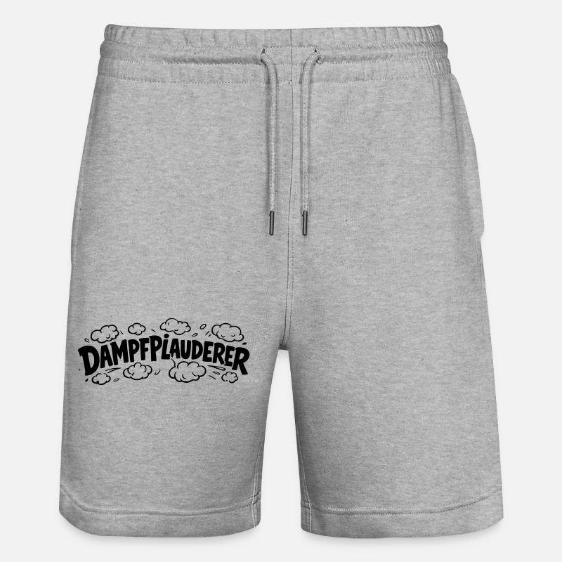Dampfplauderer - Stanley/Stella Unisex Bio Joggingshorts Trainer  - Grau meliert