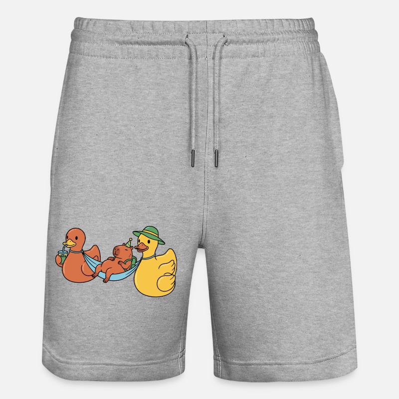 Canards portant du capy - Short de jogging bio TRAINER Stanley/Stella unisexe - gris chiné