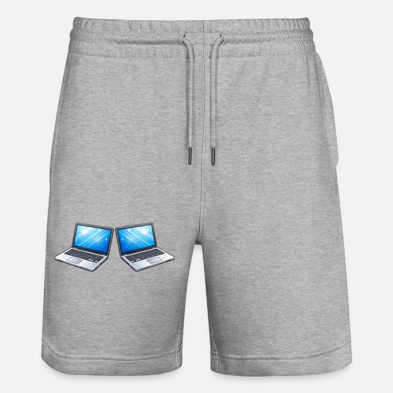 Ordinateur portable - Short de jogging bio TRAINER Stanley/Stella unisexe - gris chiné