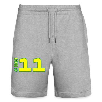-DM11-2026 - Short de jogging bio TRAINER Stanley/Stella unisexe - gris chiné - Devant - Nik (191cm) & Marisol (170cm)