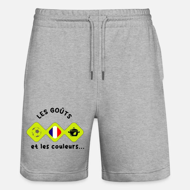 Les_gouts_et_les_couleurs... - Short de jogging bio TRAINER Stanley/Stella unisexe - gris chiné