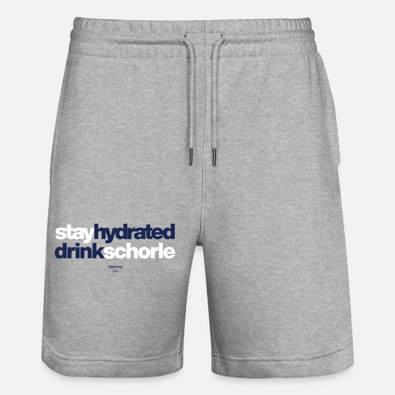 Restez hydraté, boissons spritzer - Short de jogging bio TRAINER Stanley/Stella unisexe - gris chiné