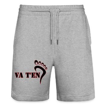 GEHEN SIE WEG - Stanley/Stella Unisex Bio Joggingshorts Trainer  - Grau meliert - Vorne - Nik (191cm) & Marisol (170cm)