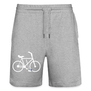 Polo cycliste, cyclisme en salle - Short de jogging bio TRAINER Stanley/Stella unisexe - gris chiné - Devant - Nik (191cm) & Marisol (170cm)