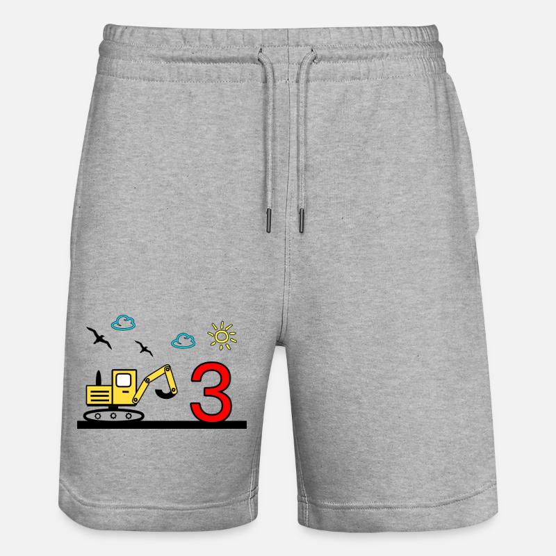 Excavatrice - Short de jogging bio TRAINER Stanley/Stella unisexe - gris chiné