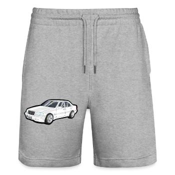 White Luxury Limousine Vector Print - Stanley/Stella Trainer Unisex Organic Jogging Shorts - heather grey - Front - Nik (191cm) & Marisol (170cm)
