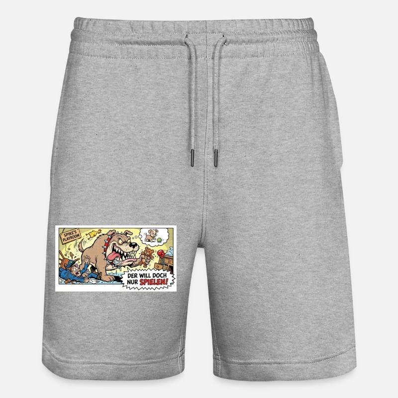 Il veut juste jouer - Short de jogging bio TRAINER Stanley/Stella unisexe - gris chiné
