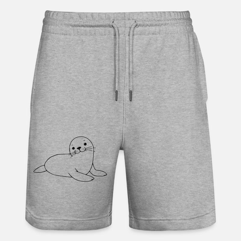 Scellage scellant scellement - Short de jogging bio TRAINER Stanley/Stella unisexe - gris chiné