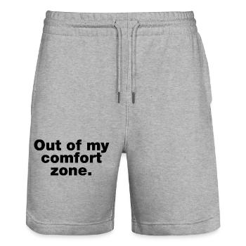 Außerhalb meiner Komfortzone - Stanley/Stella Unisex Bio Joggingshorts Trainer  - Grau meliert - Vorne - Nik (191cm) & Marisol (170cm)