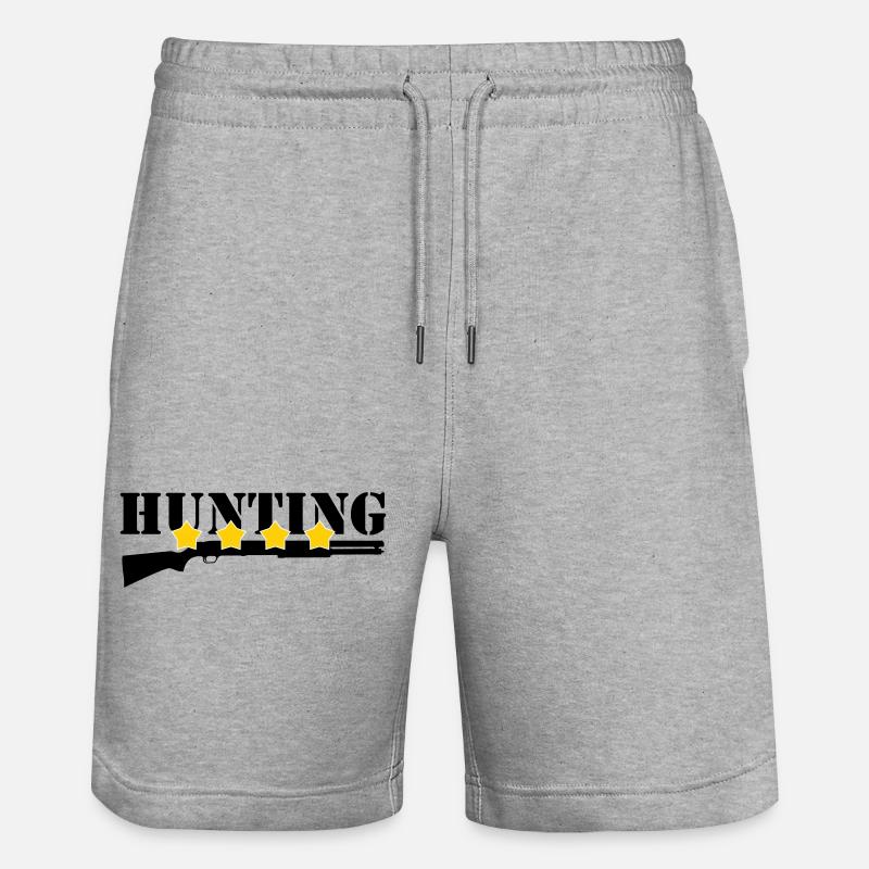 Jagd – Jäger - Stanley/Stella Unisex Bio Joggingshorts Trainer  - Grau meliert
