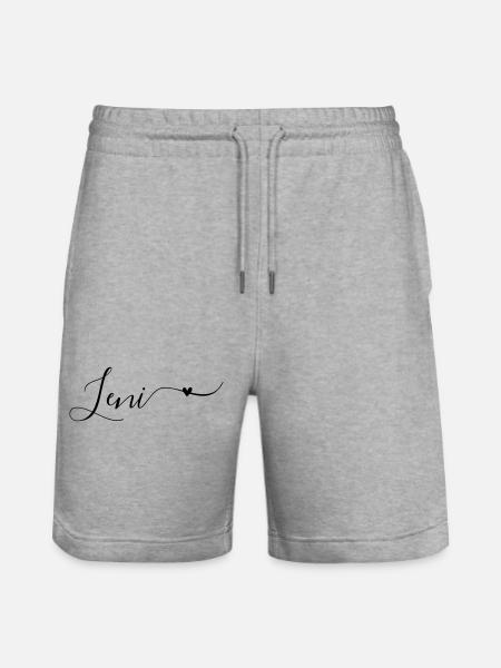 Leni Prénom Décoratif - Short de jogging bio TRAINER Stanley/Stella unisexe - gris chiné