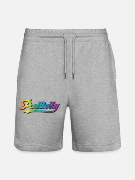 Positivity - Stanley/Stella Trainer Unisex Organic Jogging Shorts - heather grey