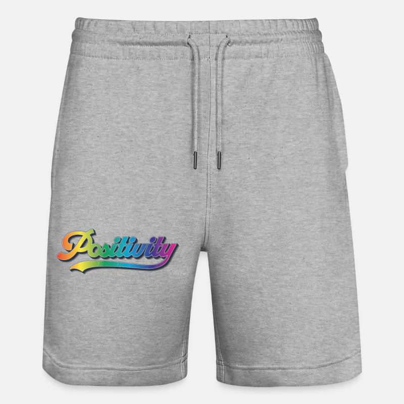 Positivity - Stanley/Stella Unisex Bio Joggingshorts Trainer  - Grau meliert
