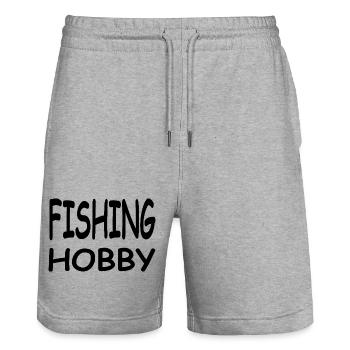 Angling - Stanley/Stella Trainer Unisex Organic Jogging Shorts - heather grey - Front - Nik (191cm) & Marisol (170cm)