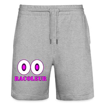 RACOLEUR - Short de jogging bio TRAINER Stanley/Stella unisexe - gris chiné - Devant - Nik (191cm) & Marisol (170cm)