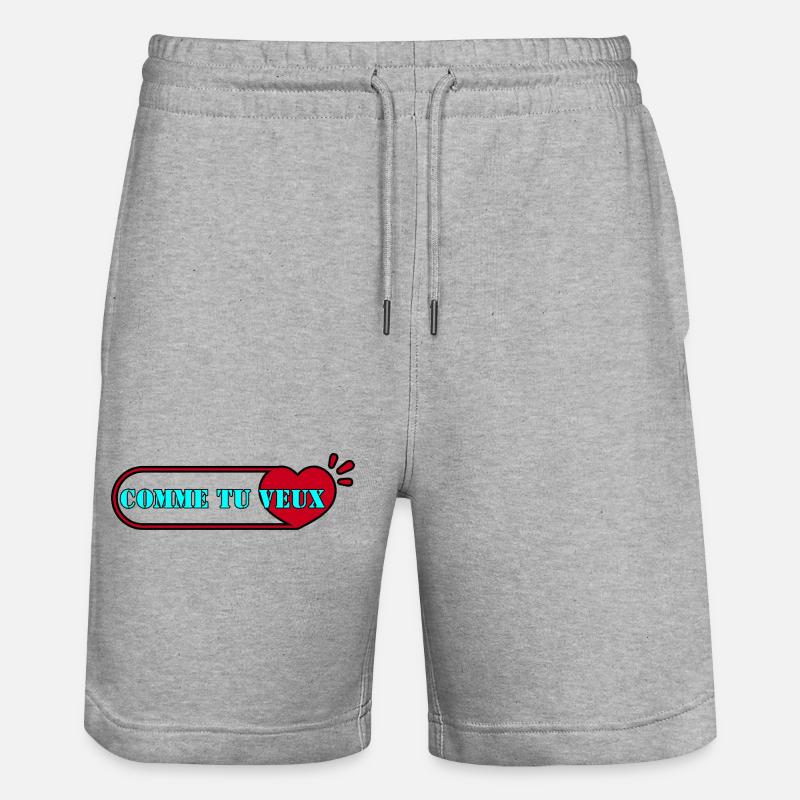 COMME TU VEUX. - Short de jogging bio TRAINER Stanley/Stella unisexe - gris chiné