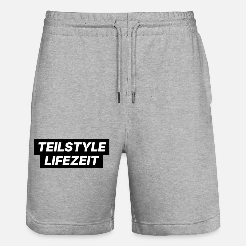 TEILSTYLE LIFEZEIT - Stanley/Stella Unisex Bio Joggingshorts Trainer  - Grau meliert