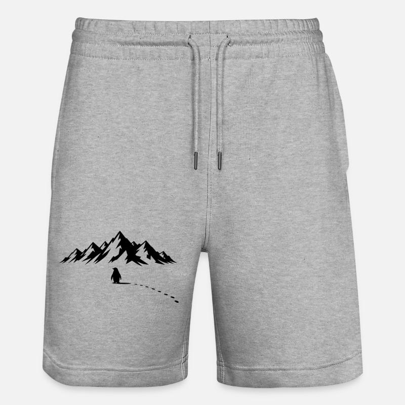 Pinguin Eisberg - Short de jogging bio TRAINER Stanley/Stella unisexe - gris chiné