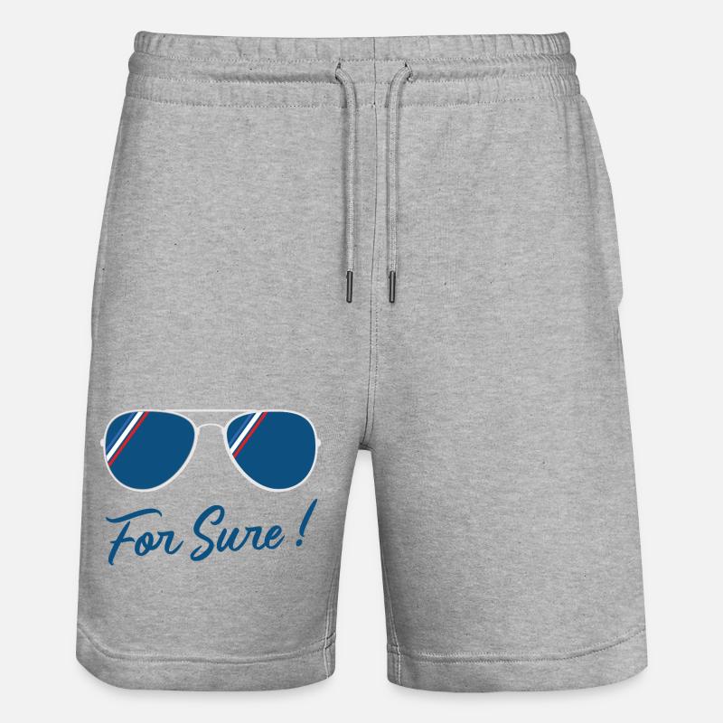 For Sure Mr President - Short de jogging bio TRAINER Stanley/Stella unisexe - gris chiné