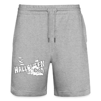 HALLOWEEN - Stanley/Stella Unisex Bio Joggingshorts Trainer  - Grau meliert - Vorne - Nik (191cm) & Marisol (170cm)