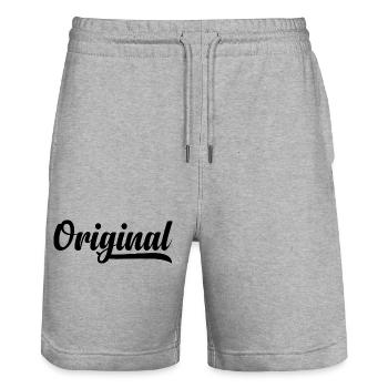 original - Stanley/Stella Unisex Bio Joggingshorts Trainer  - Grau meliert - Vorne - Nik (191cm) & Marisol (170cm)