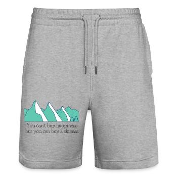 Skyline des Teal-Berges - Stanley/Stella Unisex Bio Joggingshorts Trainer  - Grau meliert - Vorne - Nik (191cm) & Marisol (170cm)
