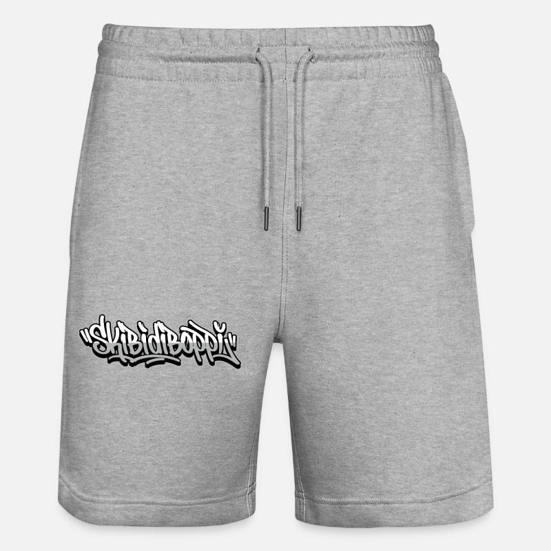 Scripts de graffiti Skibidiboppi - Short de jogging bio TRAINER Stanley/Stella unisexe - gris chiné