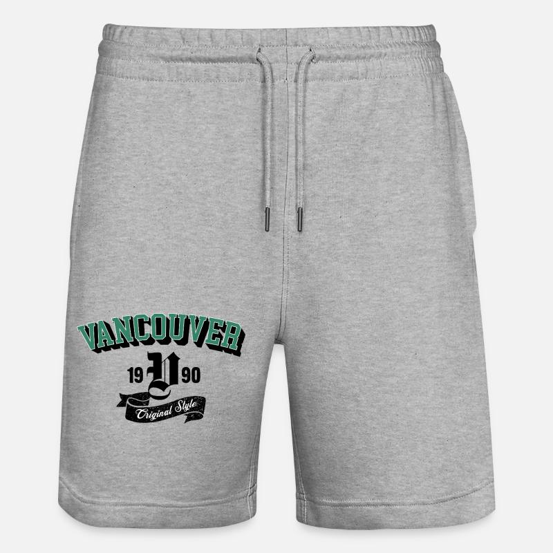 Vancouver Original Style Bogen-Tee - Stanley/Stella Unisex Bio Joggingshorts Trainer  - Grau meliert