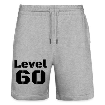 Level 60 - Stanley/Stella Unisex Bio Joggingshorts Trainer  - Grau meliert - Vorne - Nik (191cm) & Marisol (170cm)