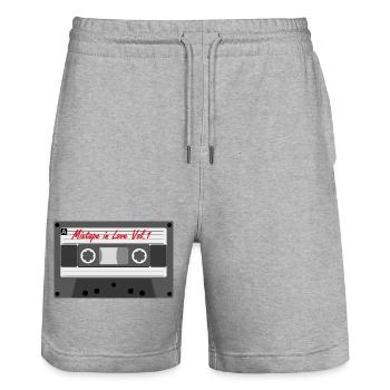 Mixtape in Love Vol.1 - Stanley/Stella Trainer Unisex Organic Jogging Shorts - heather grey - Front - Nik (191cm) & Marisol (170cm)