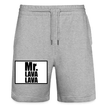 Mr Lava Lava - Stanley/Stella Unisex Bio Joggingshorts Trainer  - Grau meliert - Vorne - Nik (191cm) & Marisol (170cm)