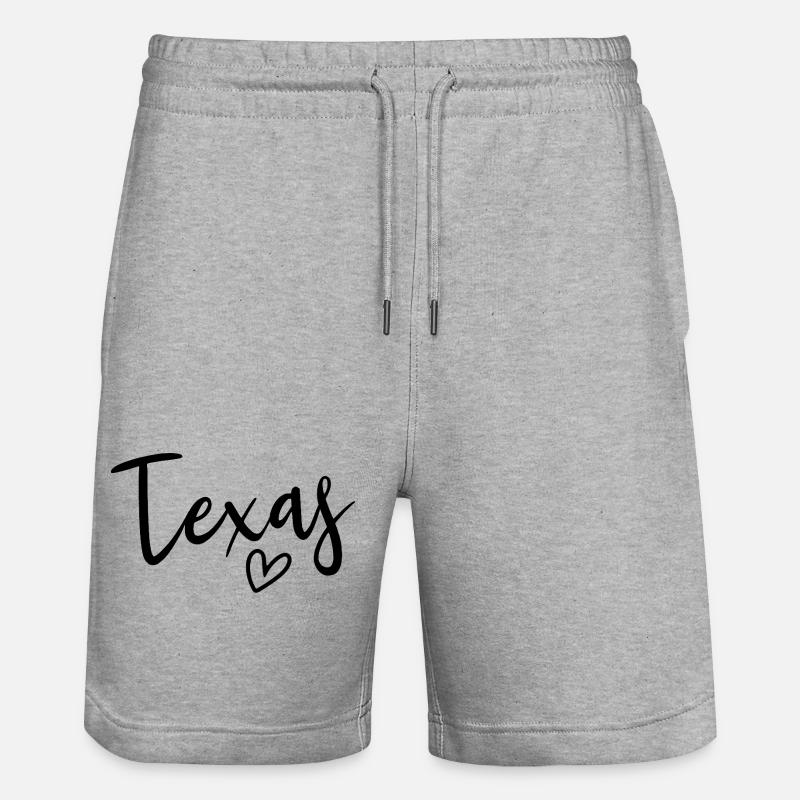 Texas Heart Women’s Love Texas - Short de jogging bio TRAINER Stanley/Stella unisexe - gris chiné