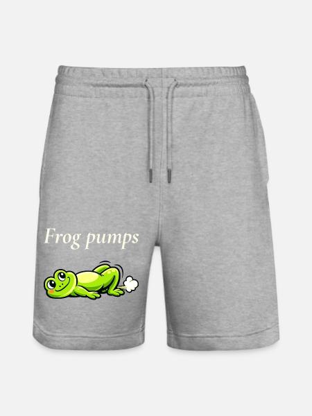 Frog Pumps funny frog saying - Stanley/Stella Trainer Unisex Organic Jogging Shorts - heather grey