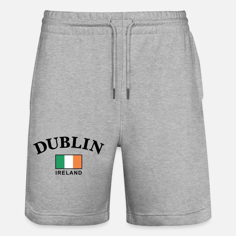Dublin, Irlande - Short de jogging bio TRAINER Stanley/Stella unisexe - gris chiné