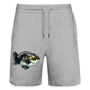 Thai Granite Calico Ranchu High Quality Goldfish - Stanley/Stella Unisex Bio Joggingshorts Trainer  - Grau meliert - Vorne - Nik (191cm) & Marisol (170cm)