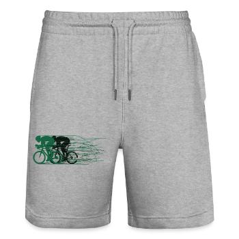 Vélo de route Vélo Vélo Sport Vélo VTT - Short de jogging bio TRAINER Stanley/Stella unisexe - gris chiné - Devant - Nik (191cm) & Marisol (170cm)