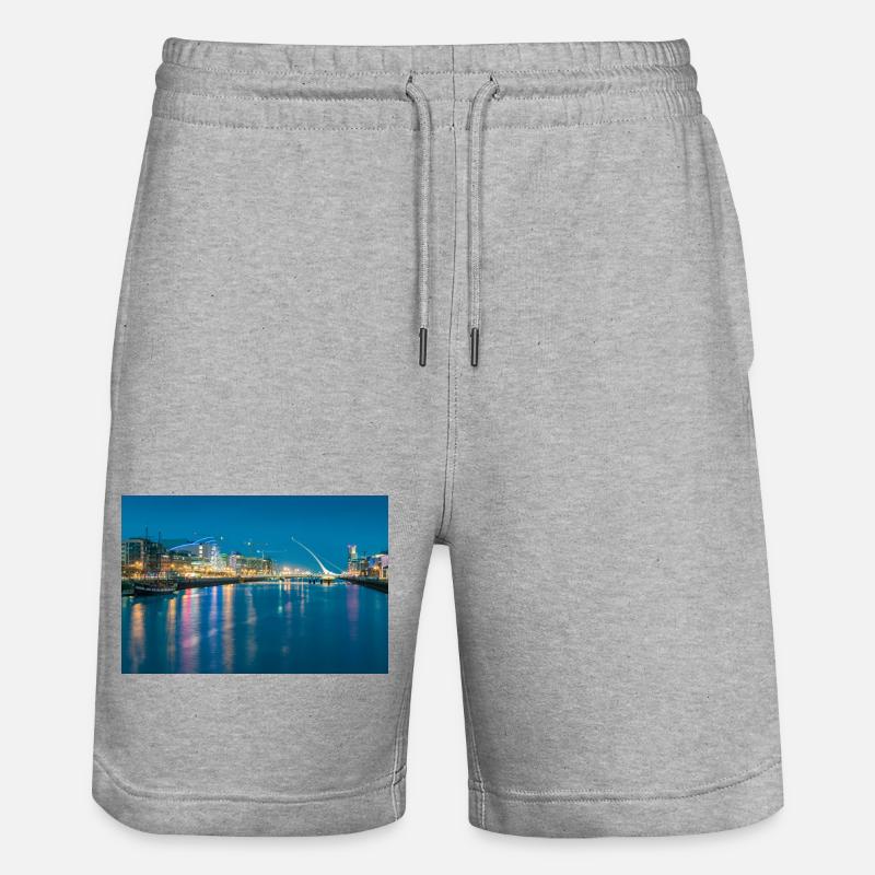 Crépuscule à Dublin - Short de jogging bio TRAINER Stanley/Stella unisexe - gris chiné