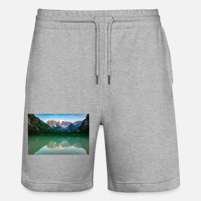 Image miroir du lac alpin - Short de jogging bio TRAINER Stanley/Stella unisexe - gris chiné