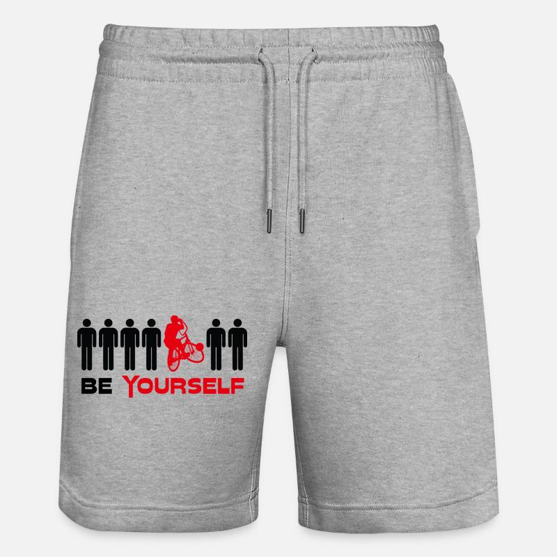Cycling ball, cycleball, cyclisme en salle - Short de jogging bio TRAINER Stanley/Stella unisexe - gris chiné