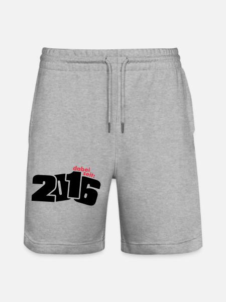 Born since 2016 - Stanley/Stella Trainer Unisex Organic Jogging Shorts - heather grey
