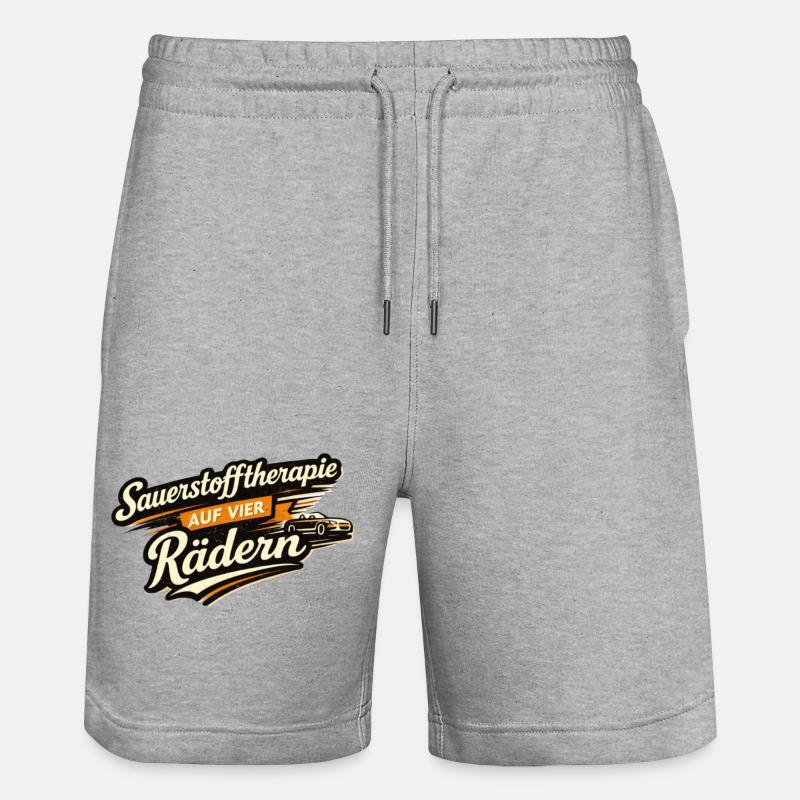 Oxygénothérapie sur quatre roues - Short de jogging bio TRAINER Stanley/Stella unisexe - gris chiné