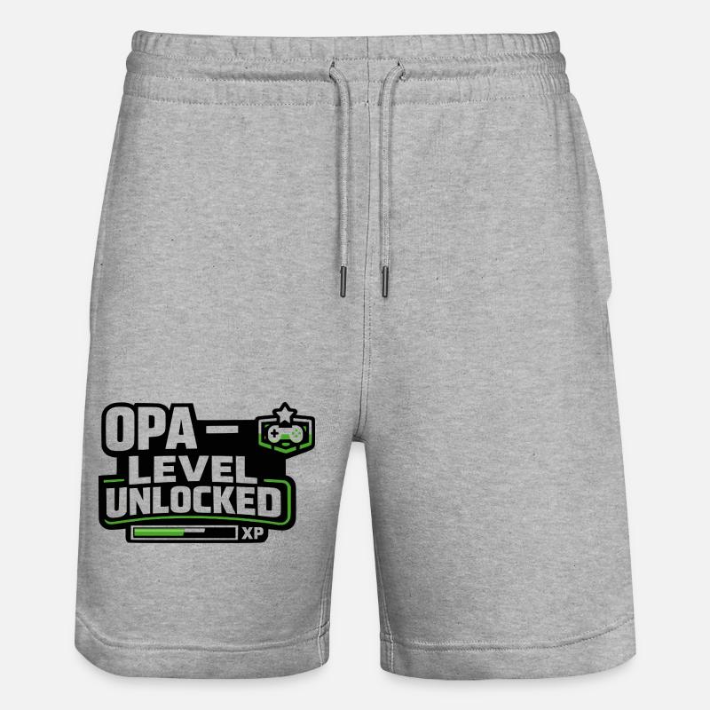 Jeu à niveaux débloqués - Short de jogging bio TRAINER Stanley/Stella unisexe - gris chiné