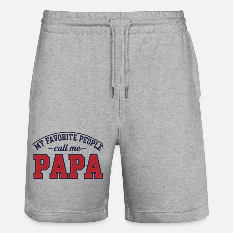 Papa - Short de jogging bio TRAINER Stanley/Stella unisexe - gris chiné