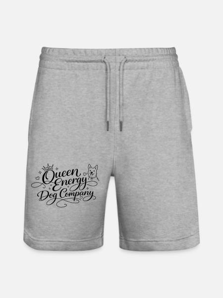 Queen Energy, Dog Company - Stanley/Stella Trainer Unisex Organic Jogging Shorts - heather grey