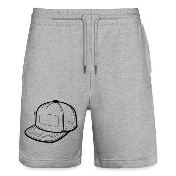 Illustration de l’icône de la ligne de la casquette de baseball - Short de jogging bio TRAINER Stanley/Stella unisexe - gris chiné - Devant - Nik (191cm) & Marisol (170cm)