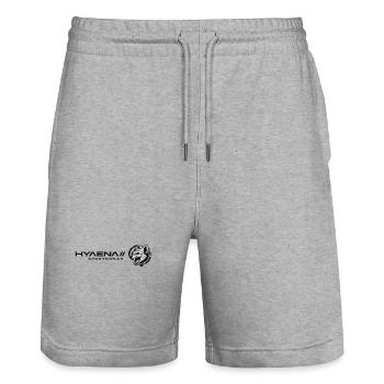 Hyaena Logo Version 4 by TF - Stanley/Stella Unisex Bio Joggingshorts Trainer  - Grau meliert - Vorne - Nik (191cm) & Marisol (170cm)