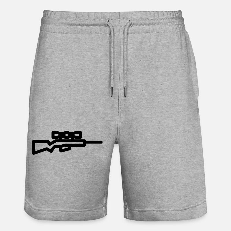 sniper - Short de jogging bio TRAINER Stanley/Stella unisexe - gris chiné