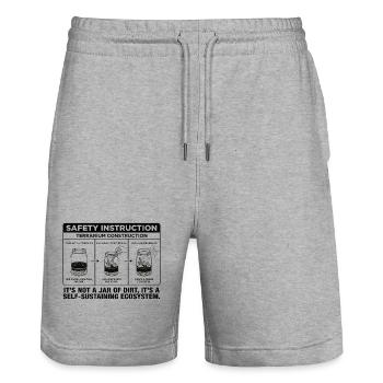 Terrarium Construction Guide: Not Just a Jar of Di - Stanley/Stella Trainer Unisex Organic Jogging Shorts - heather grey - Front - Nik (191cm) & Marisol (170cm)